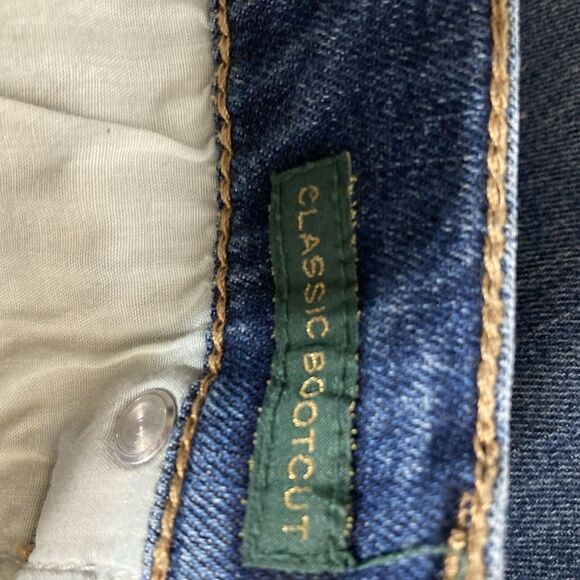 Lauren Ralph Lauren Jean Woman 8‎ Dark Wash Mid Rise Boot Cut Denim - Picture 8 of 9